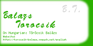 balazs torocsik business card