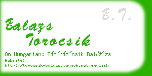 balazs torocsik business card